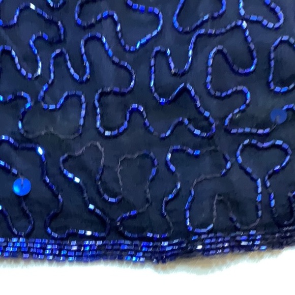 Scala blue beaded gown, size XXL - Picture 8 of 9